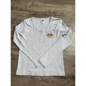 Womens harley davidson group long sleeve‎ v neck shirt Cut-N-Shoot Texas size XL
